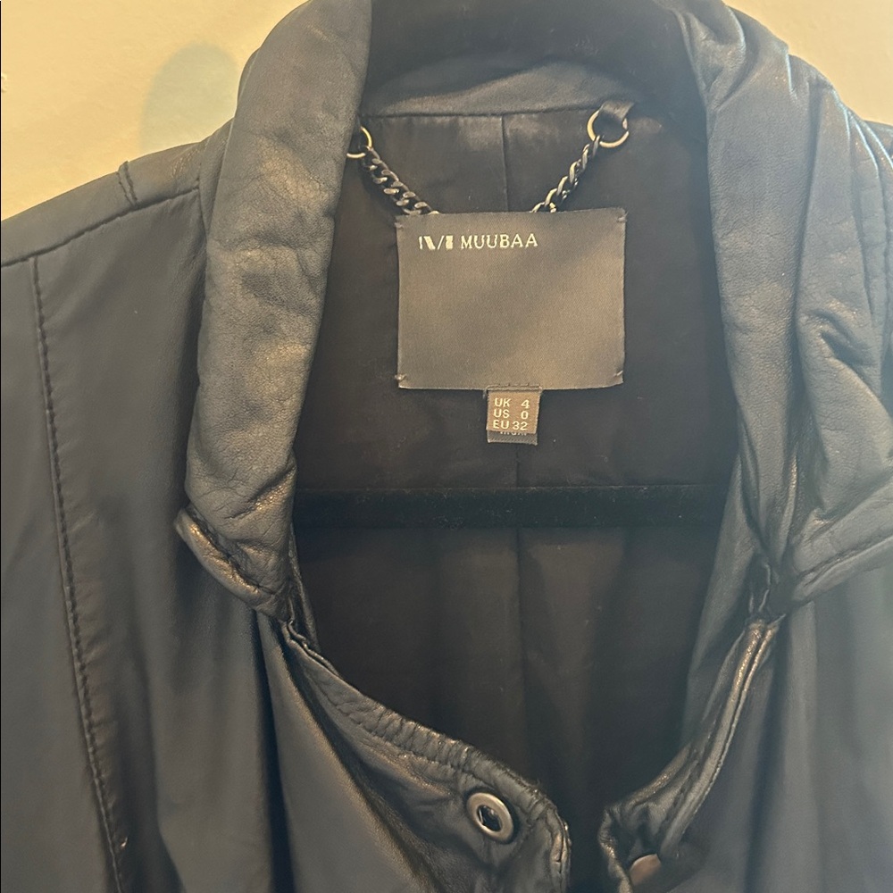 Muubaa Midnight Leather Jacket